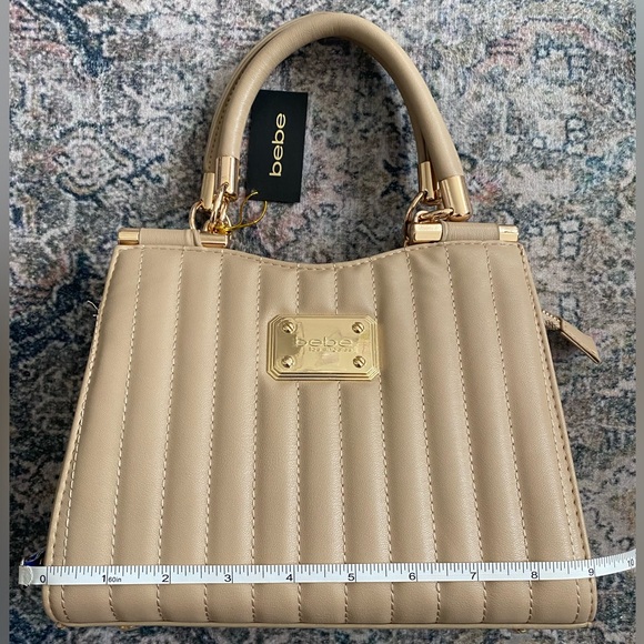 Bebe Rowan SM Top Handle Crossbody - Beige - Picture 11 of 13